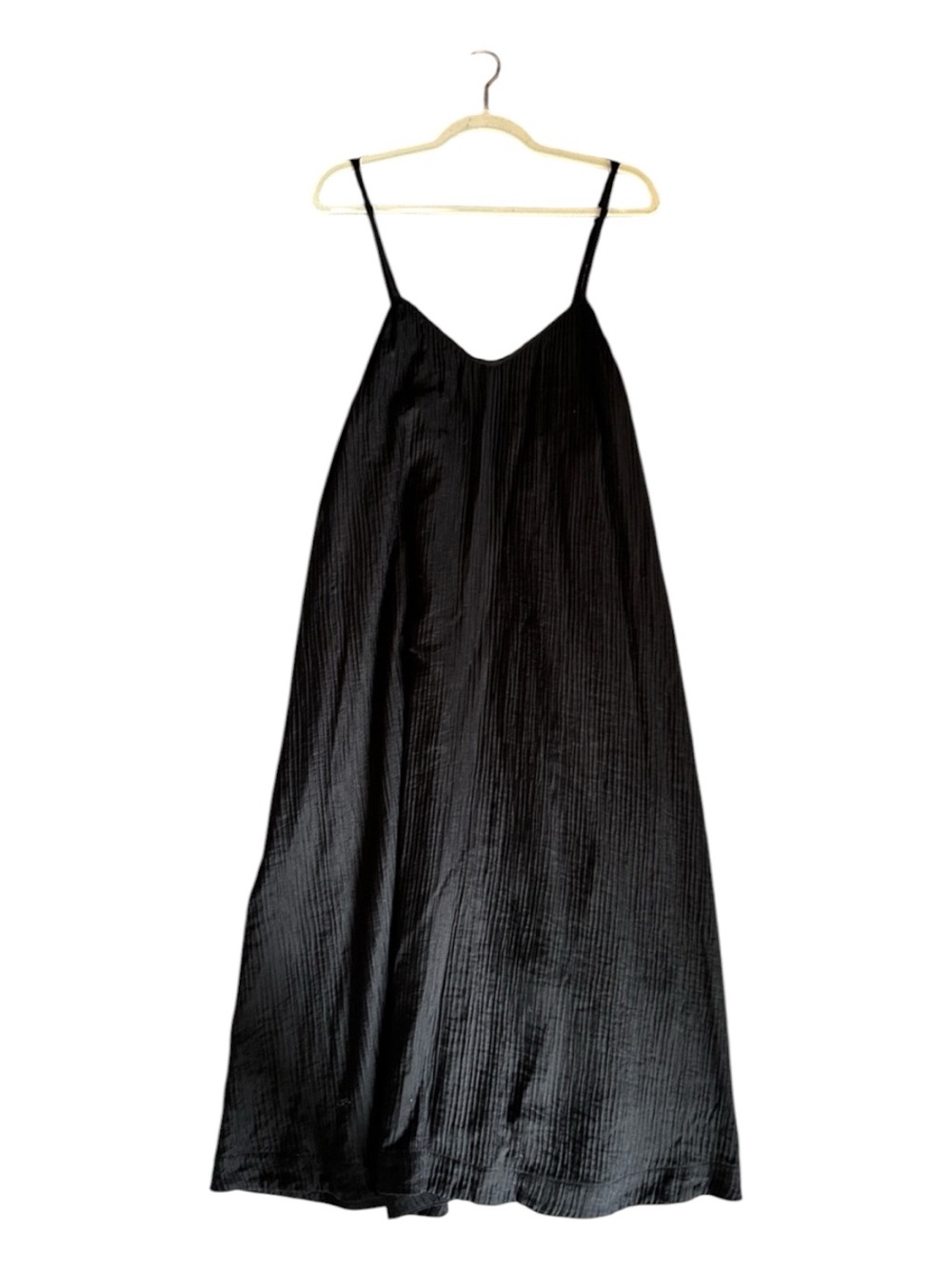 Anine Bing Black Slip Maxi Dress with Thin Straps